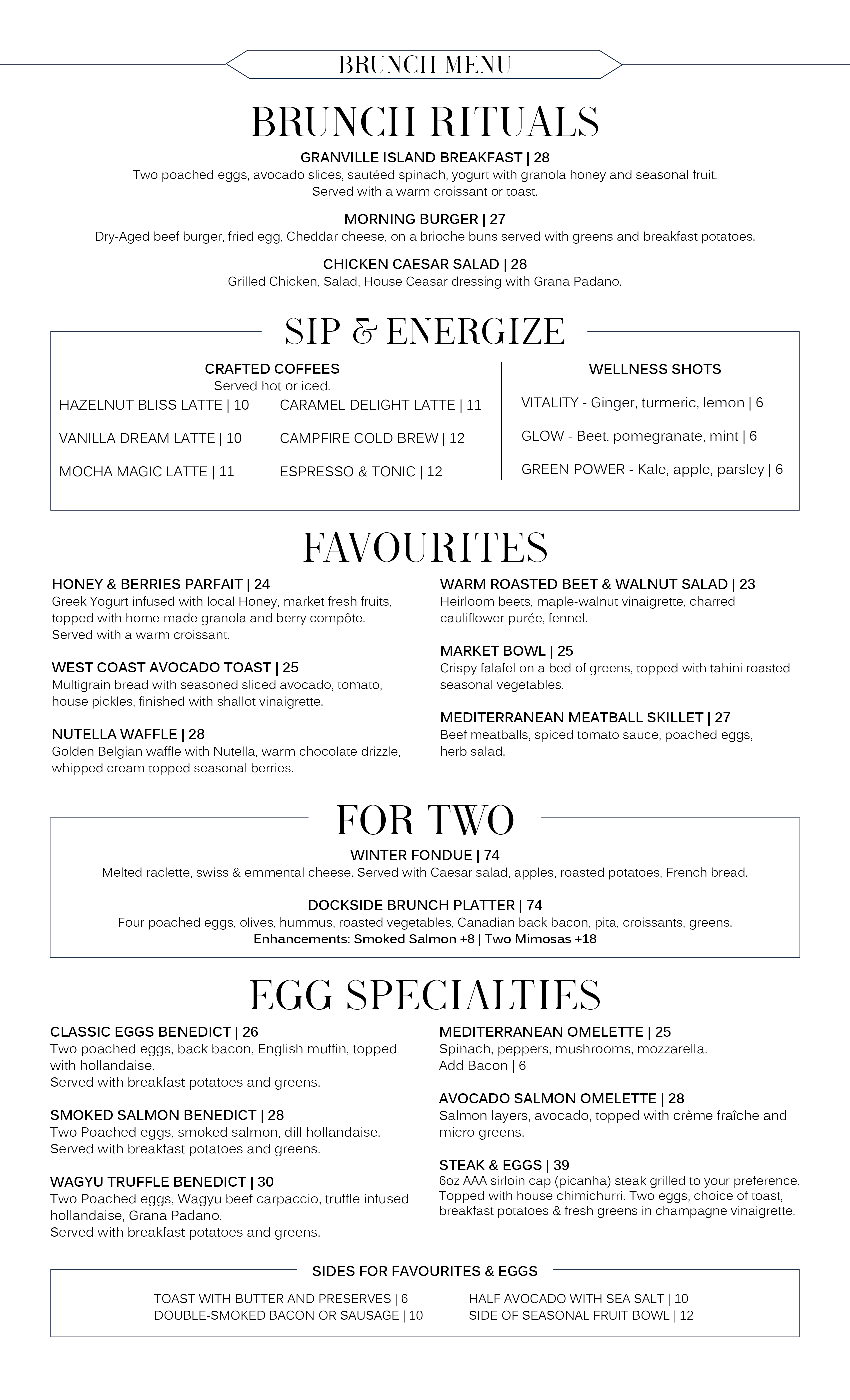 weekend brunch in vancouver | waterfront views