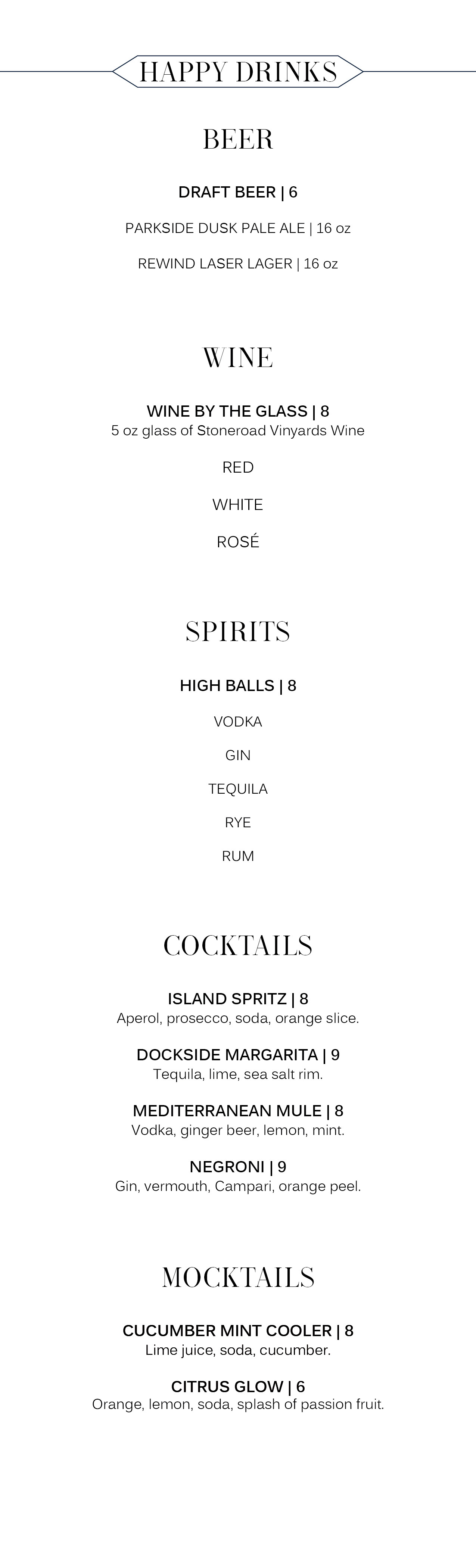 happy hour menu vancouver