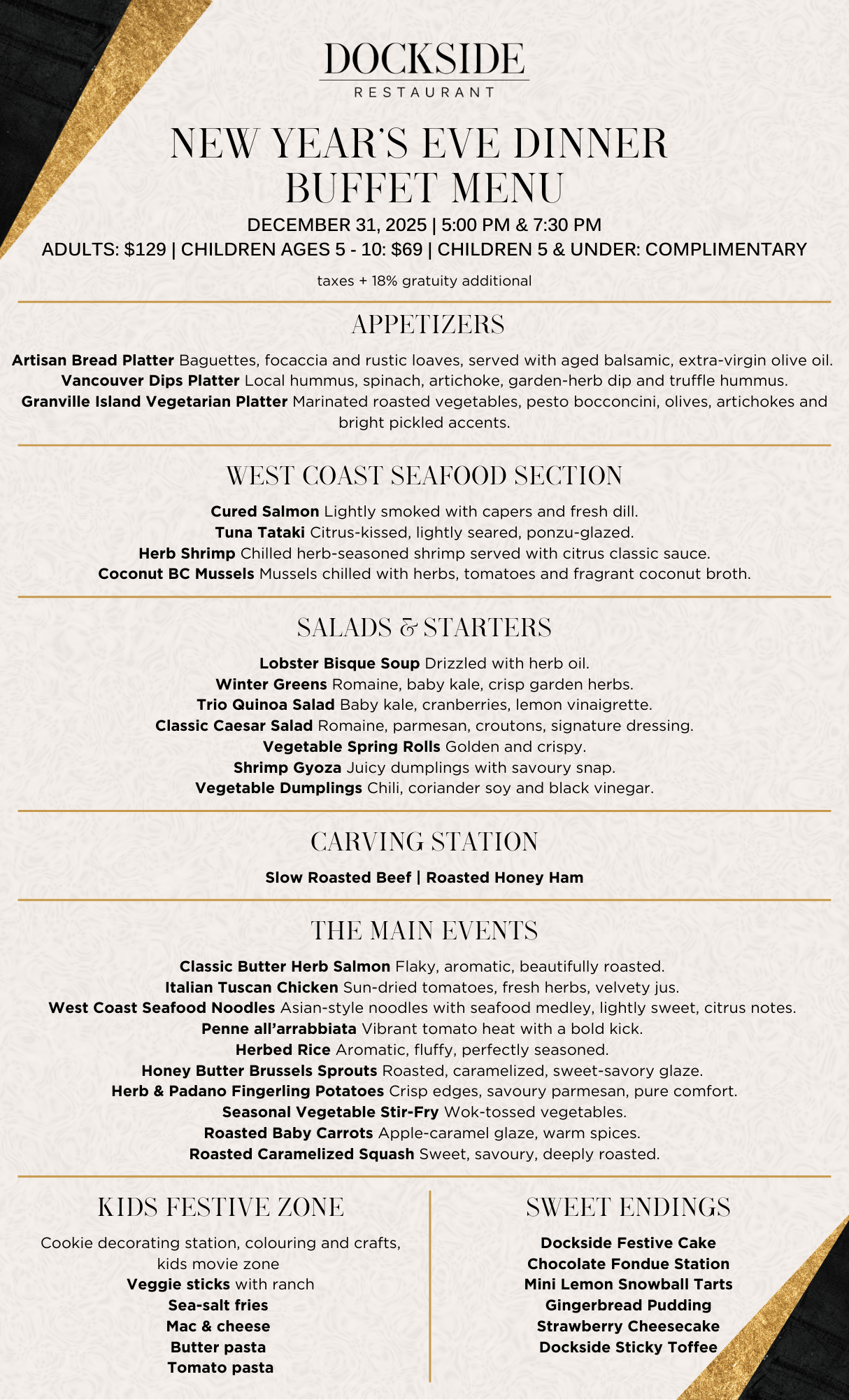 new years eve dinner vancouver