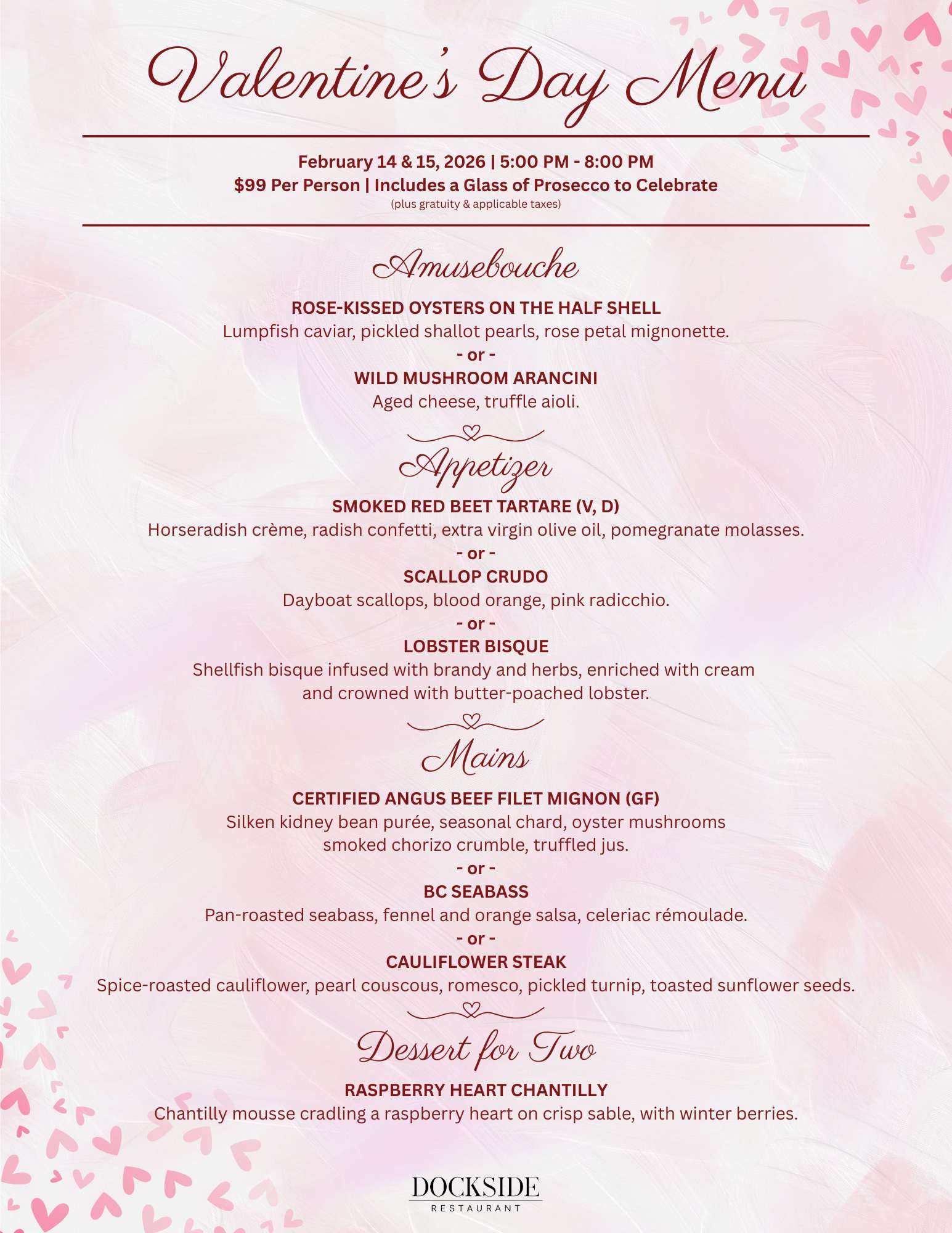 valentines day dinner in vancouver